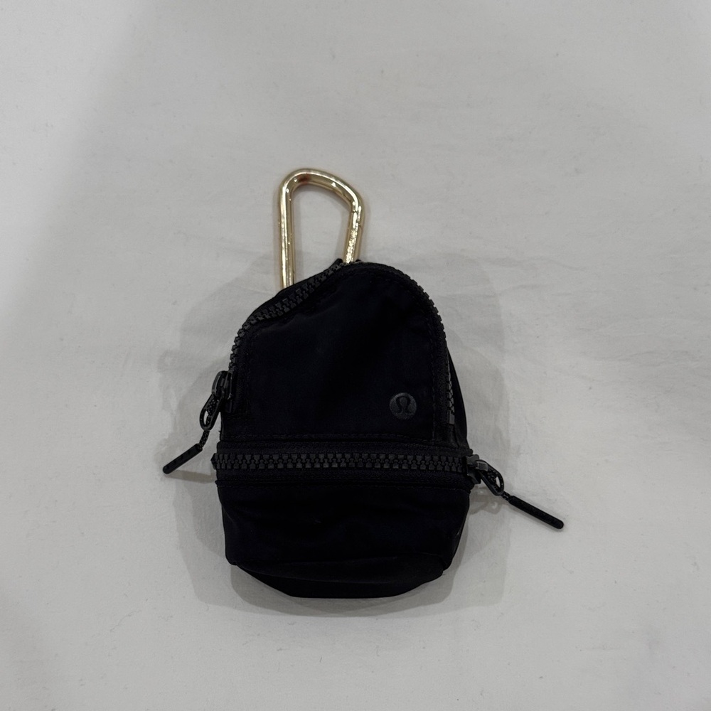 Lululemon Athletica Black Pouch with Gold Clip